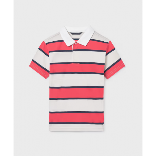 Mayoral Πόλο Ριγέ κοντομάνικο Κόκκινο 26-06167-091