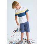 Mayoral Πόλο κοντομάνικο Λευκό-Λεμόνι 26-06168-095