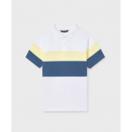 Mayoral Πόλο κοντομάνικο Λευκό-Λεμόνι 26-06168-095