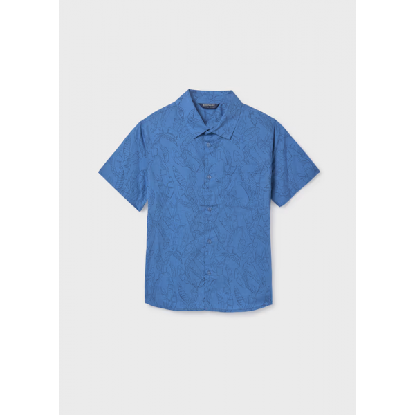 Mayoral Πουκαμισο κοντομανικο γιακας Μπλε 26-06172-085