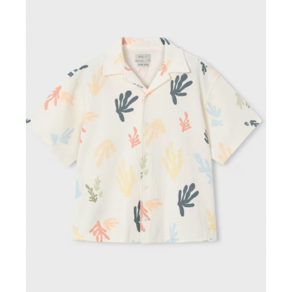 Boston Πουκάμισο κοντ/κο μακό σταμπωτό Κρεμ 26-06178-301