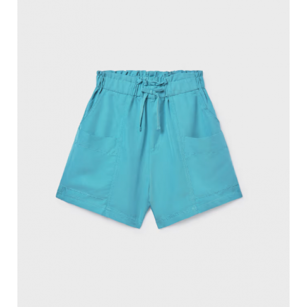 Mayoral Παντελόνι κοντό καπαρτινέ Πετρόλ 26-06203-074