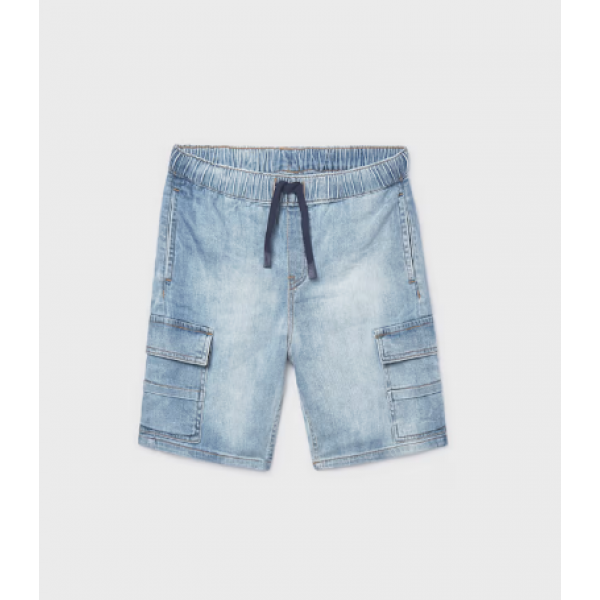 Mayoral Βερμούδα denim cargo Τζιν ανοιχτό 26-06218-033