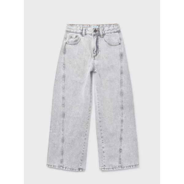 Mayoral Παντελόνι μακρύ τζιν wide leg Γκρι 26-06552-016