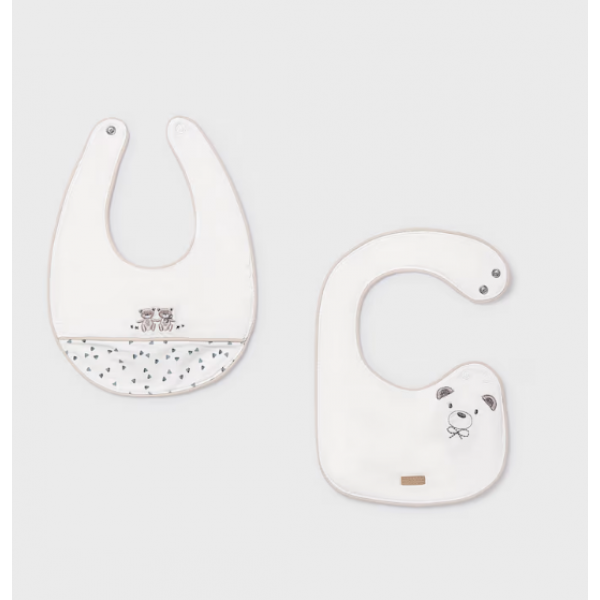 Mayoral Σετ 2 σαλιάρες Εκρού 26-09074-038