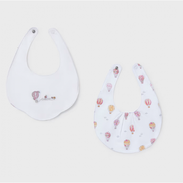 Mayoral Σετ 2 σαλιάρες Λευκό 26-09077-045