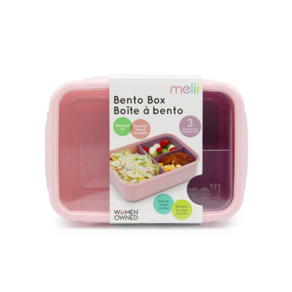  Melii Φαγητοδοχείο Bento 3 θέσεων 1250ml Pink – Purple New  MEL21901 
