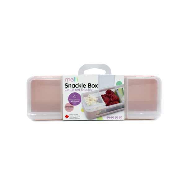 Melii Δοχείo για Σνακ με 4 Χωρίσματα Pink MEL22400