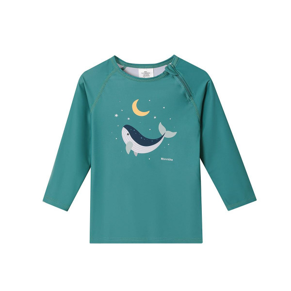 Monnëka Μπλούζα Αντιηλιακής Προστασίας Μακρύ Μανίκι 1-2 Ετών Teal Whale 61-98288/2
