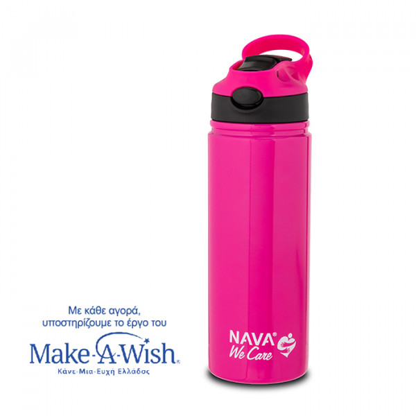 NAVA Θερμός μπουκάλι ανοξείδωτο "We Care" magenta 500ml 10-016-050