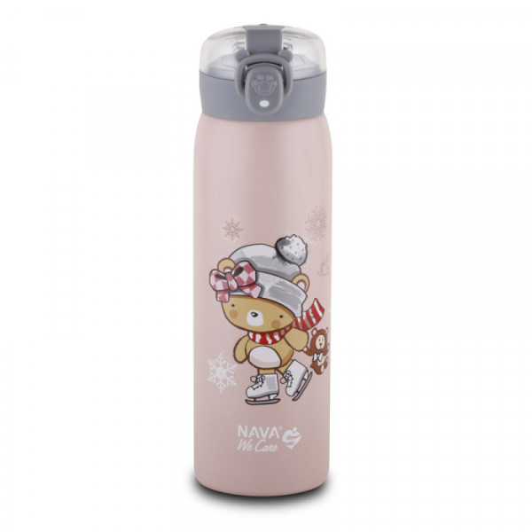 NAVA Θερμός Μπουκάλι Ανοξείδωτο We Care Ροζ 500ml 10-110-010