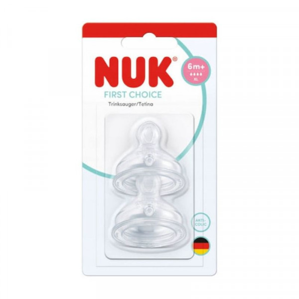 Nuk Θηλές από Σιλικόνη First Choice 6+m XL  2τμχ 124.054