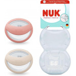 NUK Πιπίλα Σιλικόνης με Θήκη Perfect Match 0-6μηνών Κόκκινο Μπεζ 2τμχ 175.339