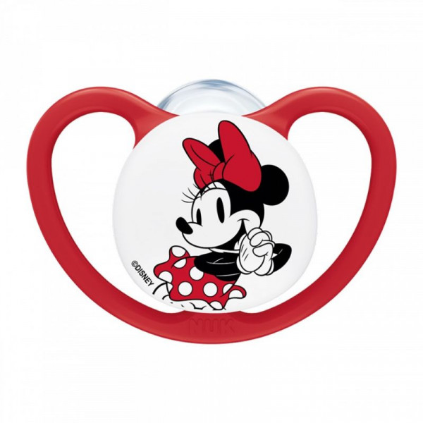 NUK Πιπίλα Σιλικόνης με Θήκη Perfect Match Air Disney Mickey Mouse 0-6 Μηνών Minnie 175.370