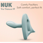 NUK Πιπίλα Σιλικόνης με Θήκη First Choice Soft 0-6μηνών Πράσινο 175.376green 