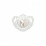 NUK Πιπίλα Σιλικόνης με Θήκη First Choice 0-6μηνών  Μπεζ Πιγκουίνοι 175.384