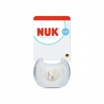 NUK Πιπίλα Σιλικόνης με Θήκη First Choice 0-6μηνών  Μπεζ Πιγκουίνοι 175.384