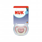 NUK Πιπίλα Σιλικόνης με Θήκη First Choice Night 0-6μηνών Ροζ Λαγουδάκι 175.392