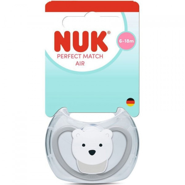 Nuk Πιπίλα Σιλικόνης με Θήκη Αρκούδα 6-18m 176.341