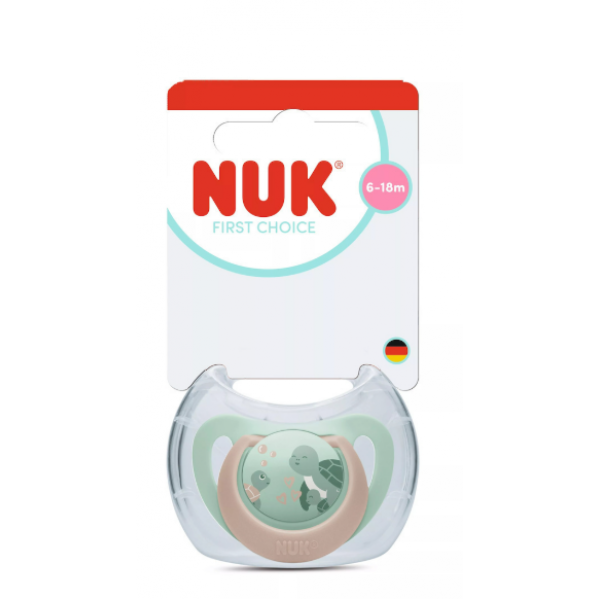 Nuk Πιπίλα Σιλικόνης με Θήκη 6-18m mint 176.371