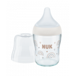 Nuk Perfect Match Mπιμπερό Γυάλινο Με Μαλακή Θηλή Σιλικόνης 0m+ Rainbow 211.036raindow