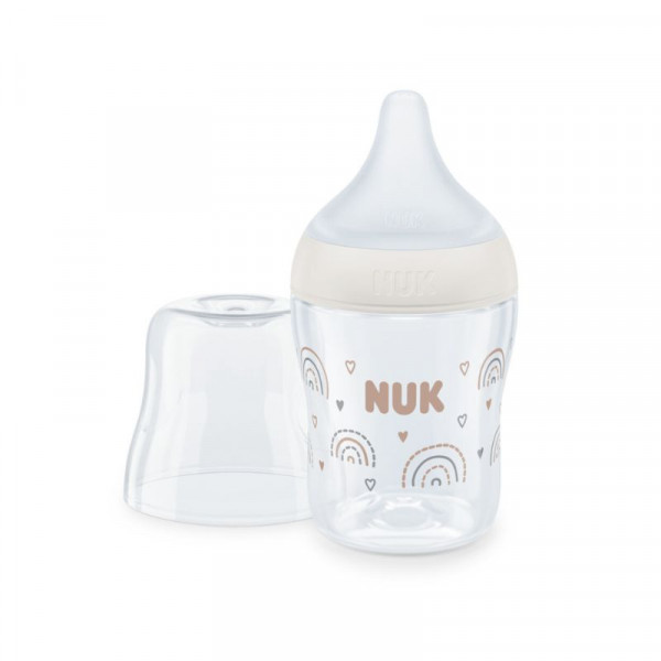 Nuk Γυάλινο Μπιμπερό Perfect Match Με Μαλακή Θηλή Σιλικόνης  0m+ 120ml Rainbow 211.038rainbow