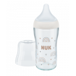 Nuk Perfect Match Mπιμπερό Γυάλινο Με Μαλακή Θηλή Σιλικόνης 3m+ Rainbow 212.009raindow