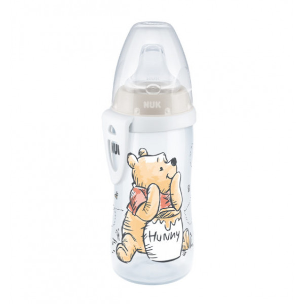 Nuk Disney Winnie The Pooh Active Cup Παγουράκι 300ml Με Ρύγχος Σιλικόνης 12+m Λευκό 255.414white