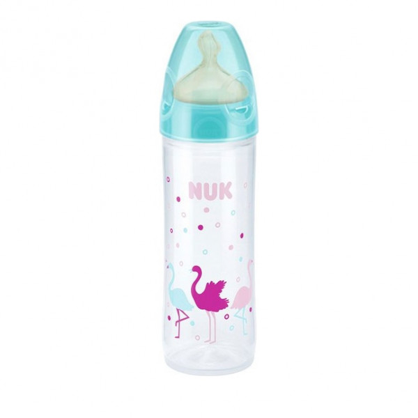 Nuk Classic Μπιμπερό PP Στενή Φιάλη 6+m Θηλή Καουτσούκ S (Τσάι-Μητρικό Γάλα) Ροζ 150ml 535.774