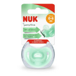 Nuk Sensitive Πιπίλα Σιλικόνης 0-6Μ 1Τμχ Πράσινο 729.139green