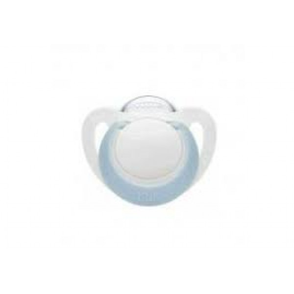 Nuk Star Πιπίλα Σιλικόνης με Θήκη 0-6m Μπλε 730.168blue