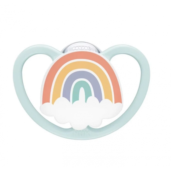 Nuk Space Πιπίλα Σιλικόνης 0-6m Ουράνιο Τόξο 730.331Rainbow