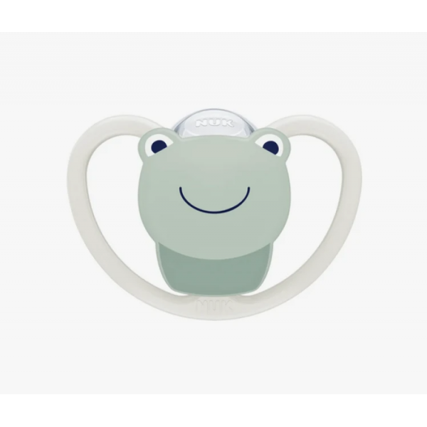 Nuk Space Πιπίλα Σιλικόνης 0-6m Βάτραχος 730.331frog