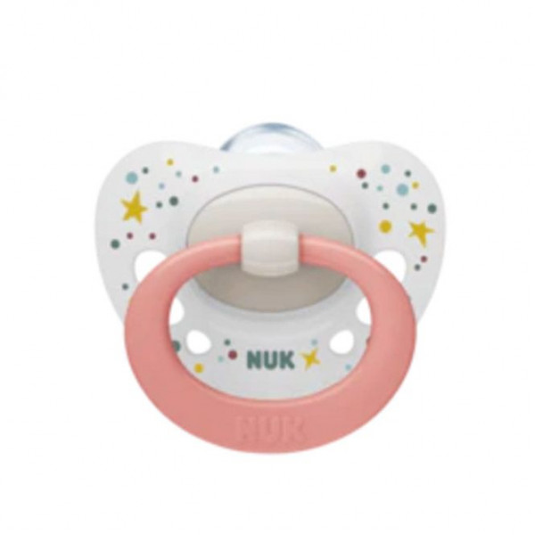 Nuk Signature Πιπίλα Σιλικόνης 0-6m  730.652whitepink