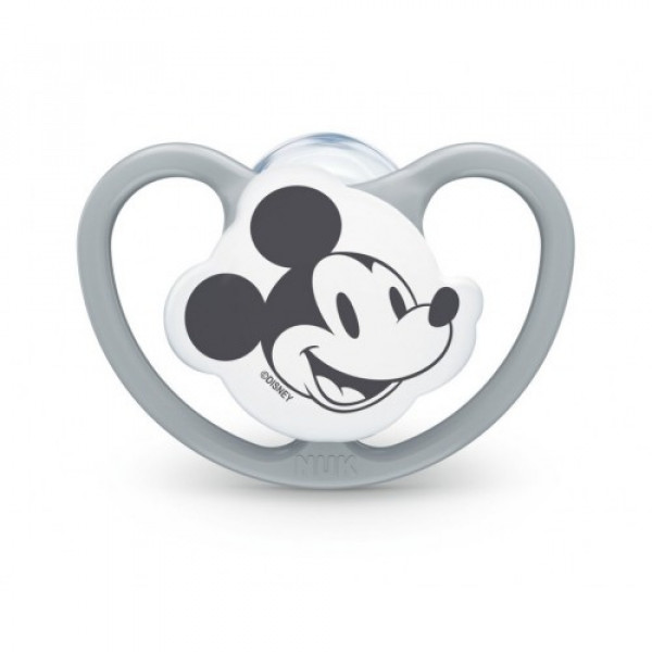 Nuk Πιπίλα Σιλικόνης Disney Baby Space Mickey Mouse 0-6m 1τμχ 730.716Grey