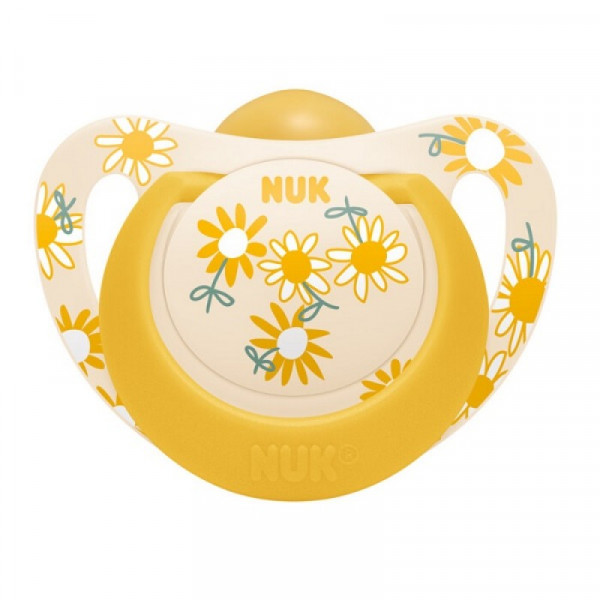 Nuk Star Πιπίλα Καουτσούκ 6-18m Κίτρινη 734.066yellow