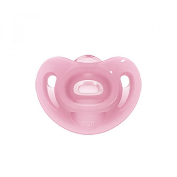 Nuk Sensitive Πιπίλα Σιλικόνης 6-18m 1τμχ Ροζ 736.121pink