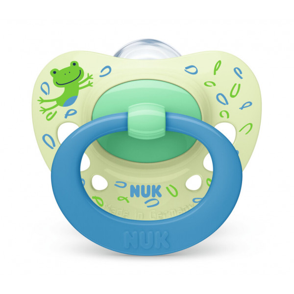 NUK Signature Πιπίλα Σιλικόνης 18-36m Frog 739.703frog