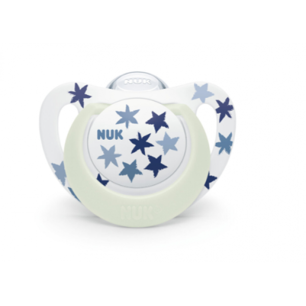 Nuk Ορθοδοντική Πιπίλα Σιλικόνης για 18-36m+ Star Night Μπλε 739.749blue