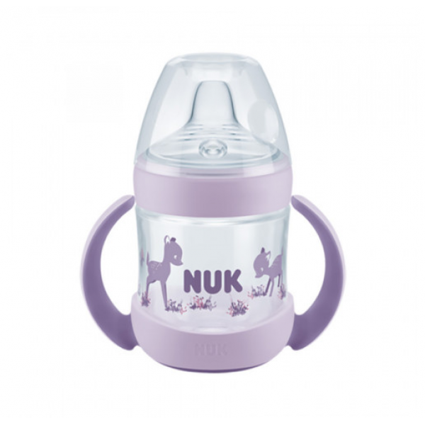 Nuk - Nature Sense Learner Bottle με ένδειξη θερμοκρασίας Πράσινο με ρύγχος σιλικόνης 6-18m 150ml Μωβ 743.929purple