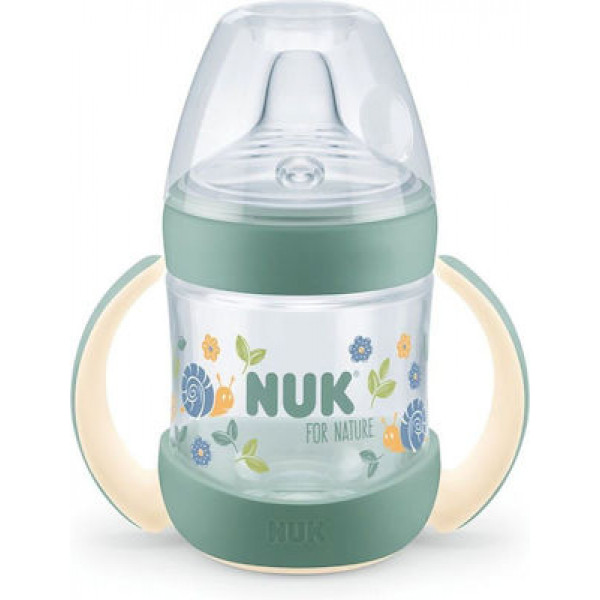 Nuk for Nature Μπιμπερό Εκπαίδευσης με Δείκτη Ελέγχου Θερμοκρασίας Πράσινο 6+m 150ml 743.072