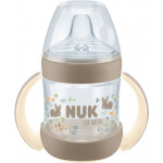 Nuk for Nature Μπιμπερό Εκπαίδευσης με Δείκτη Ελέγχου Θερμοκρασίας Μπεζ 6+m 150ml 743.072mpez