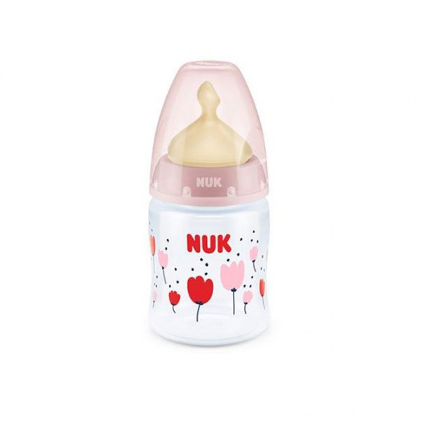 NUK Μπιμπερό First Choice+ PP (0-6m) 150ml Θηλή Latex με Δείκτη Ελέγχου Θερμοκρασίας Pink 743.887