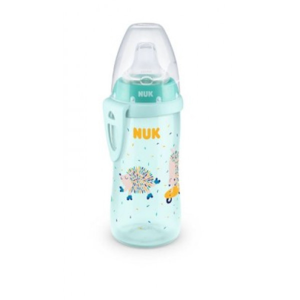 Nuk First Choice Active Cup Παγουράκι Με Ρύγχος Σιλικόνης 12m+ 300ml Γαλάζιο Σκαντζοχοιράκι 751.082