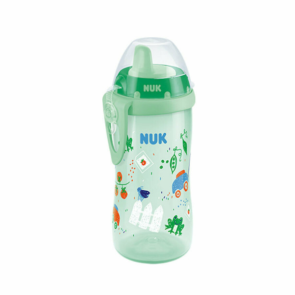 Nuk First Choice Kiddy Cup Παγουράκι Με Ρύγχος Σιλικόνης 12m+ 300ml Πράσινο Βατραχάκι 751.084