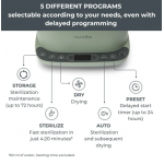 NUVITA Αποστειρωτής Ατμού Και Στεγνωτήρας 2 σε 1 SteriDry  1088 NU-ALST1088