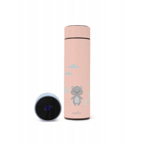 NUVITA  Θερμός Από Ανοξείδωτο Ατσάλι Με Ψηφιακή Ένδειξη Θερμοκρασίας 500ml 4455 English Rose NU-PPCP0057