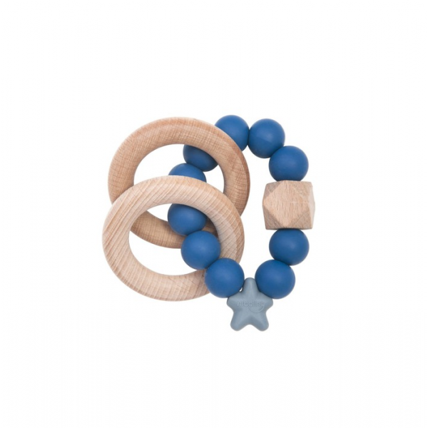 Nibbling Μασητικό-Κρίκος Οδοντοφυίας Nat Wood Ring Blueberry BR75817