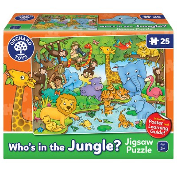 Orchard Toys "Ποιος είναι στη ζούγκλα;" (Who's in the Jungle ) Jigsaw Puzzle Ηλικίες 3+ ετών ORCH301