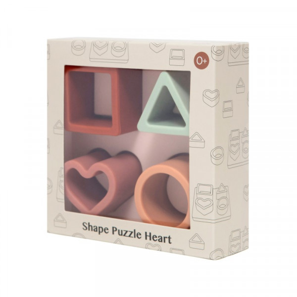 Petit Monkey Παζλ σφηνώματα Σιλικόνης Heart 0 yrs+ PTM-PMG026